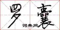 罗囊怎么写好看,罗囊书法图片
