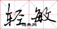 轻敏怎么写好看,轻敏书法图片