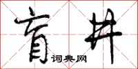 盲井怎么写好看，盲井书法图片