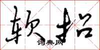 软招怎么写好看，软招书法图片