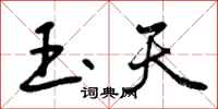 玉天怎么写好看,玉天书法图片
