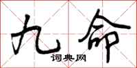 九命怎么写好看，九命书法图片