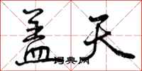 盖天怎么写好看,盖天书法图片