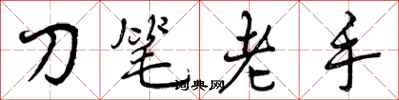刀笔老手怎么写好看,刀笔老手书法图片
