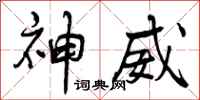 神威怎么写好看,神威书法图片