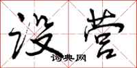 设营怎么写好看,设营书法图片
