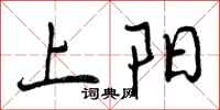 上阳怎么写好看，上阳书法图片