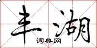 丰湖怎么写好看，丰湖书法图片