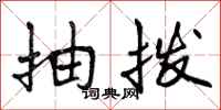 抽拨怎么写好看，抽拨书法图片