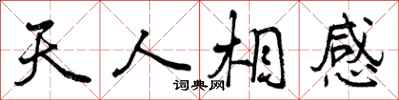天人相感怎么写好看，天人相感书法图片