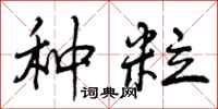 种粒怎么写好看,种粒书法图片