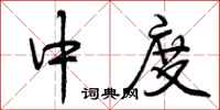 中度怎么写好看，中度书法图片