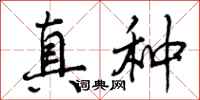 真种怎么写好看,真种书法图片