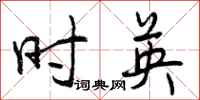 时英怎么写好看，时英书法图片