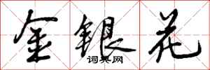 金银花怎么写好看，金银花书法图片