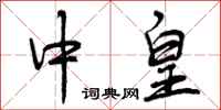 中皇怎么写好看，中皇书法图片