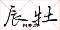 辰牡怎么写好看,辰牡书法图片