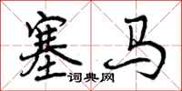 塞马怎么写好看，塞马书法图片