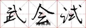 武会试怎么写好看,武会试书法图片