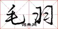 毛羽怎么写好看，毛羽书法图片
