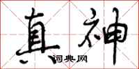 真神怎么写好看，真神书法图片