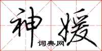 荆霄鹏神媛行书怎么写