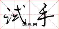 试手怎么写好看,试手书法图片