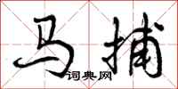 马捕怎么写好看，马捕书法图片