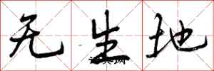 无生地怎么写好看，无生地书法图片