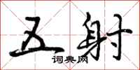 五射怎么写好看，五射书法图片