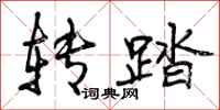 转踏怎么写好看,转踏书法图片