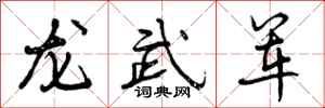 龙武军怎么写好看,龙武军书法图片