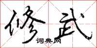修武怎么写好看，修武书法图片