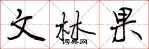 文林果怎么写好看，文林果书法图片