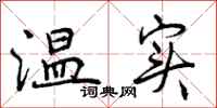 温实怎么写好看，温实书法图片