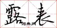 露表怎么写好看,露表书法图片