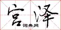 宫泽怎么写好看,宫泽书法图片