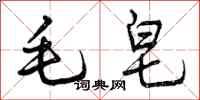 毛皂怎么写好看，毛皂书法图片