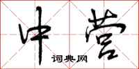 中营怎么写好看，中营书法图片
