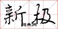 新极怎么写好看，新极书法图片