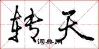 转天怎么写好看,转天书法图片