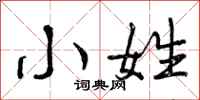 小姓怎么写好看,小姓书法图片