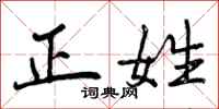正姓怎么写好看，正姓书法图片