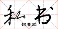 私书怎么写好看,私书书法图片