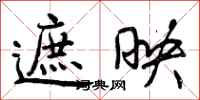 遮映怎么写好看,遮映书法图片