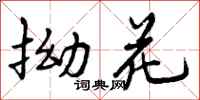 拗花怎么写好看,拗花书法图片