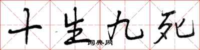 十生九死怎么写好看，十生九死书法图片