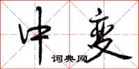 中变怎么写好看，中变书法图片