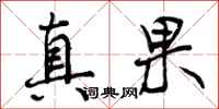 真果怎么写好看,真果书法图片