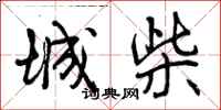 城柴怎么写好看，城柴书法图片